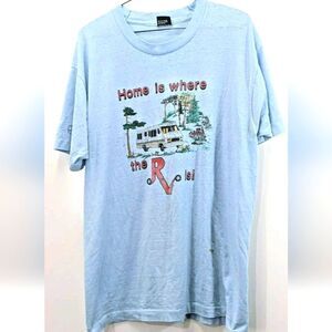 Vintage Screen Stars Single Stich Home is Where the RV Is T Shirt 1990 Size XL
